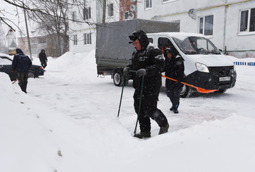 Коммунальщики почистили от снега район многоквартирных домов в деревне Кульпино