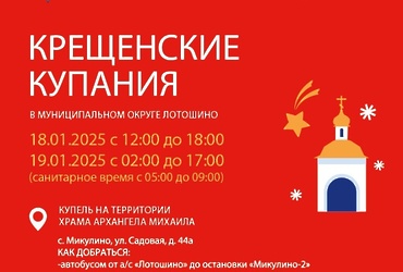 Крещенские купания в муниципальном округе Лотошино