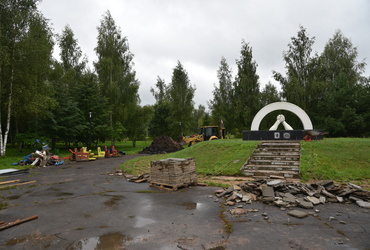 Работы по благоустройству сквера «Славянской дружбы» начались в посёлке Лотошино