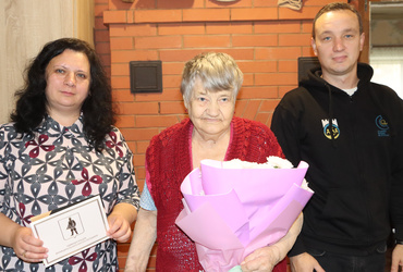 С юбилеем поздравили жительницу деревни Палкино