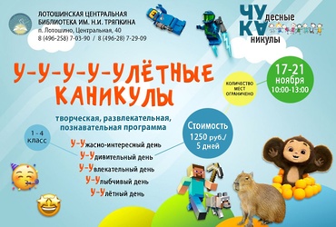 Каникулы в Лотошинской библиотеке