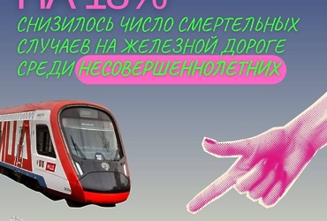 Цифра дня — 18%. Именно настолько снизилось число смертельных случаев среди несовершеннолетних на железной дороге с начала года