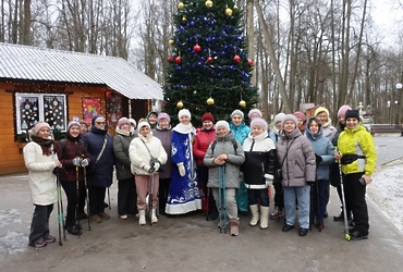 В Рождество в Лотошинском парке культуры и отдыха прошла массовая зарядка на свежем воздухе